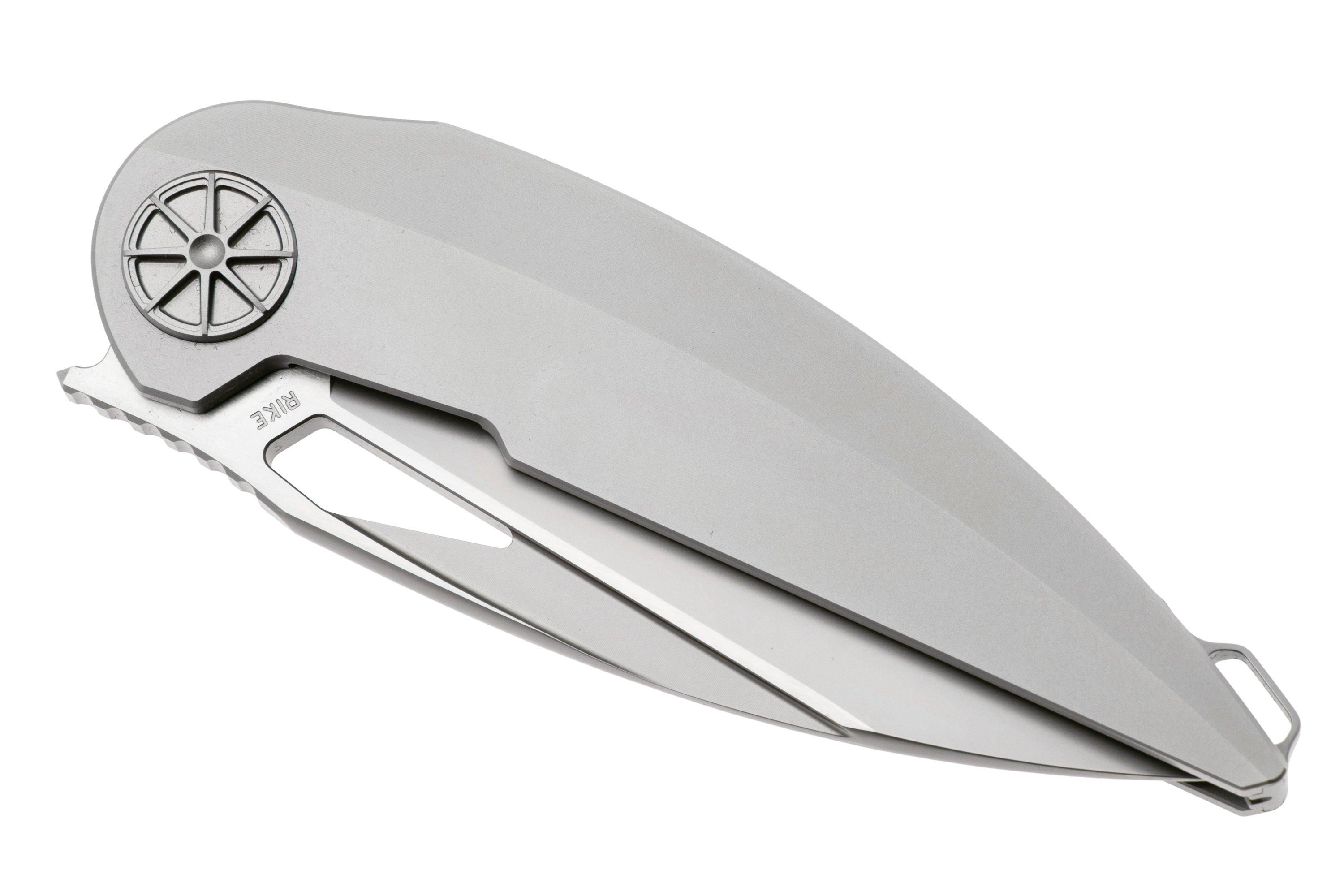 Rike Knife Tissot 2 Bead Blasted Böhler M390, Titanium, pocket knife ...