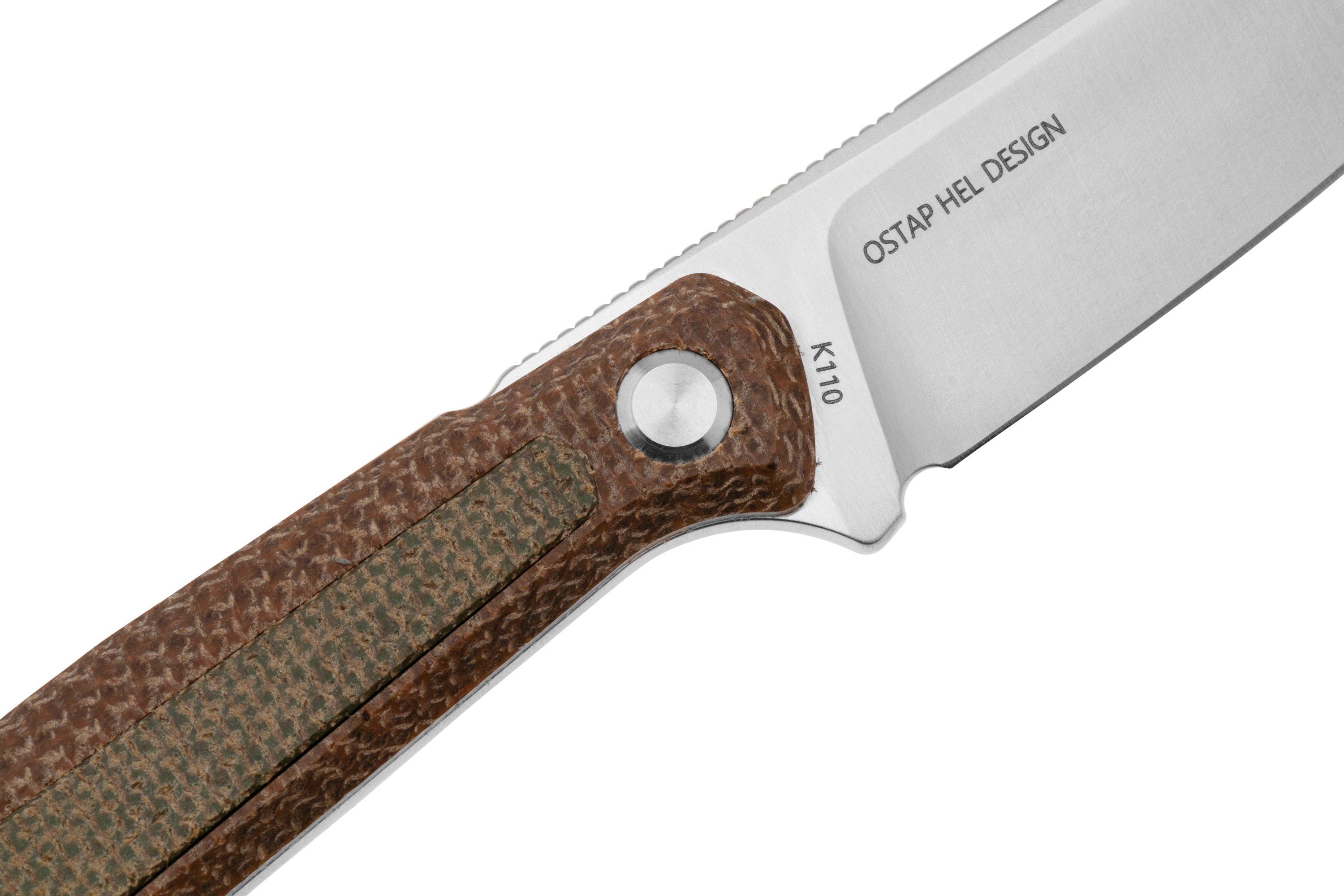 Real Steel Dex 3501NG Böhler K110, Natural Green Micarta, fixed knife ...