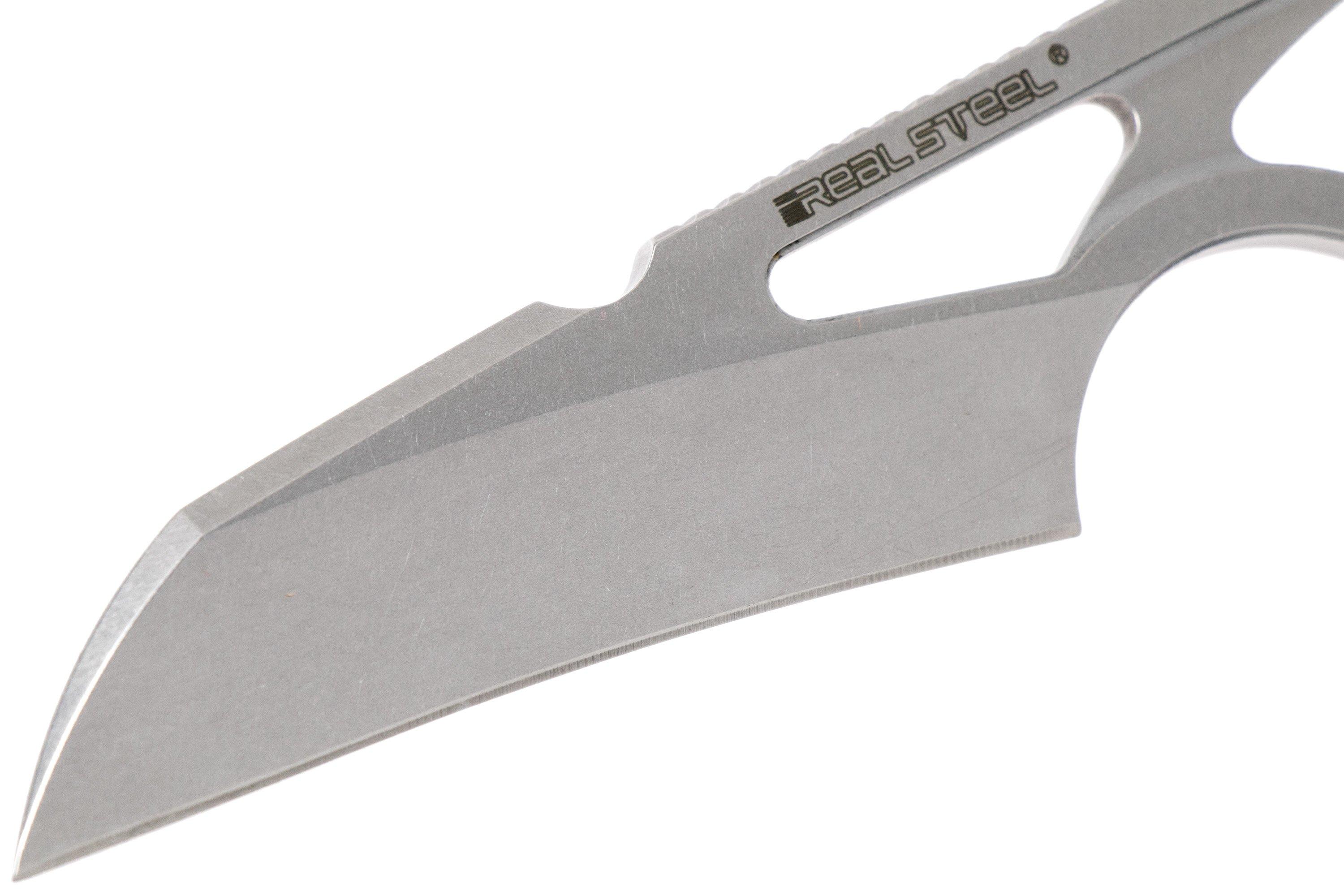 Real Steel Alieneck Hawkbill Fixed Blade Neck Knife (Stonewash)