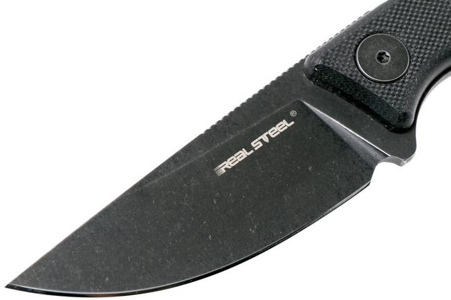 Real Steel Arbiter Stonewashed 3811 fixed knife, Ostap Hel design