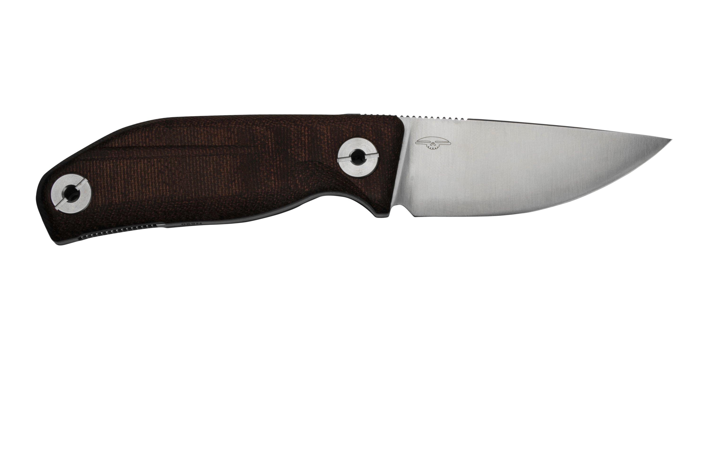 Real Steel CVX-80 Red Micarta 3564 Convex bushcraft knife, Poltergeist ...