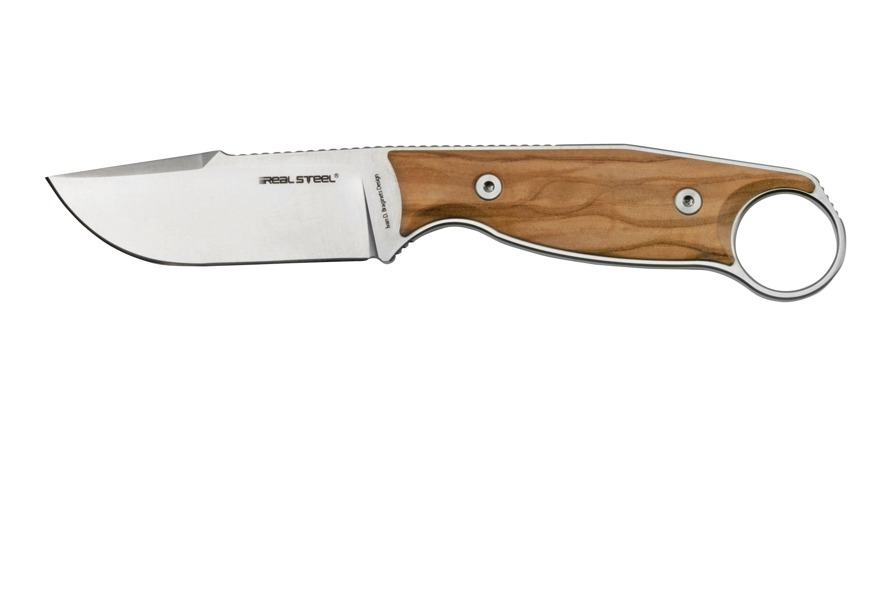 Messer, Braginets Steel shoppen Olive Harpoon Design feststehendes 3612W Günstiger Furrier Ivan Wood | Real bei