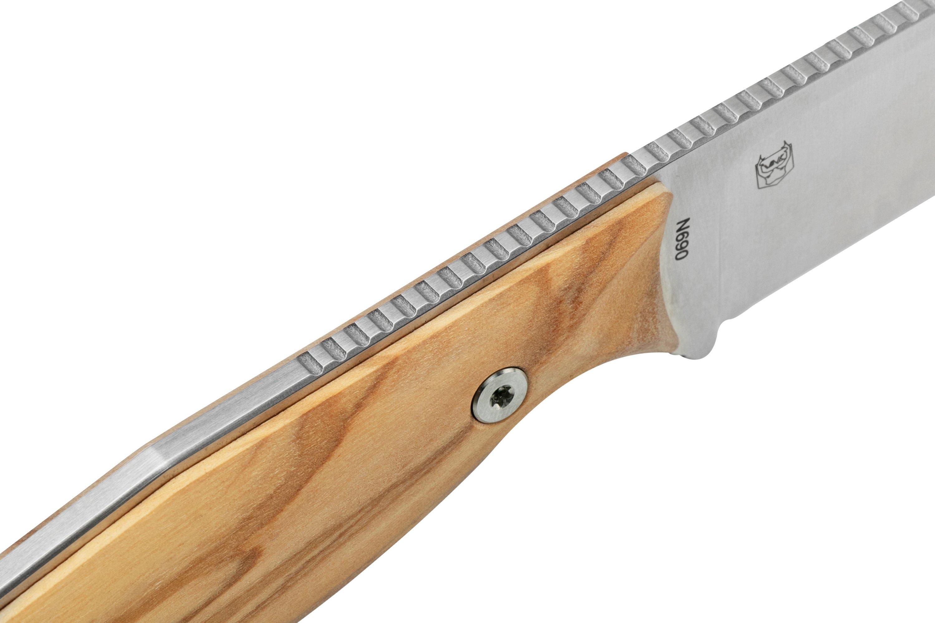 Real Steel Furrier Harpoon | shoppen Olive Ivan Braginets Messer, Günstiger Wood 3612W feststehendes Design bei