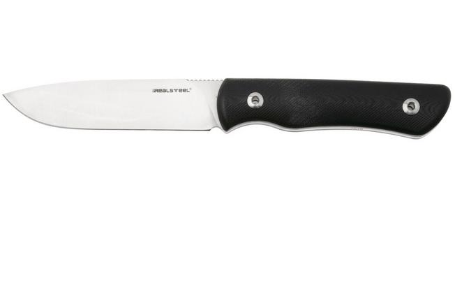 Afbeelding voor Real Steel Bushcraft Plus II Full Flat Grind 3721F Black G10, bushcraftmes