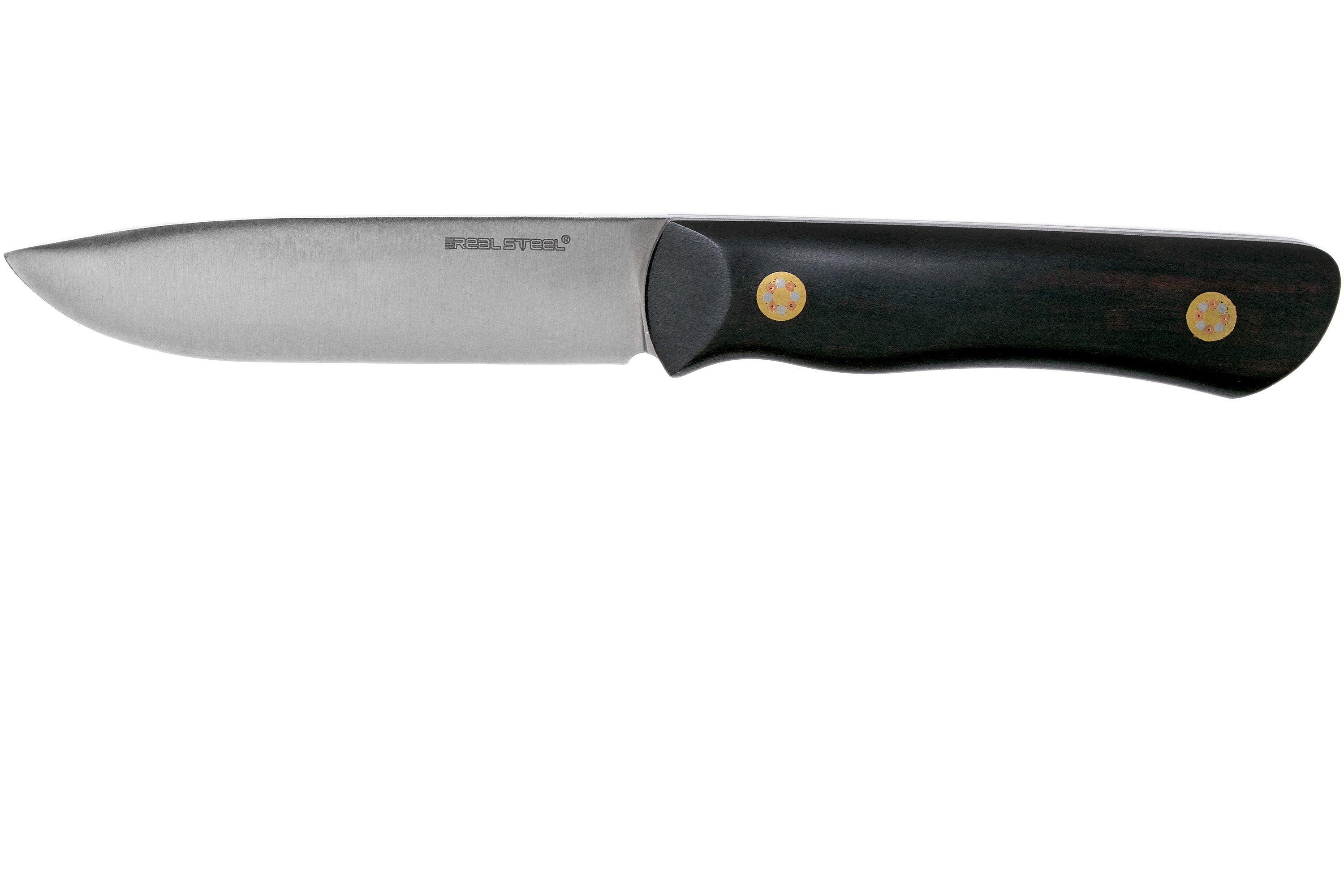 Real Steel Bushcraft III Convex Ebony Mosaic 3726E Knivesandtools