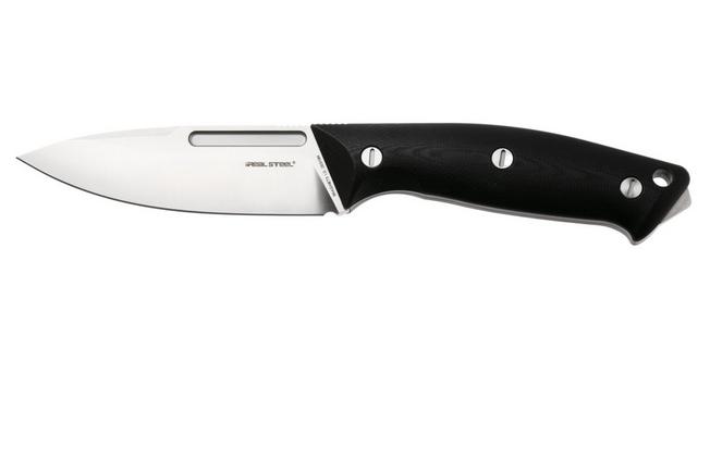 Afbeelding voor Real Steel Gardarik 3739, Satin Elmax, Black G10 vaststaand mes, Ivan Braginets design