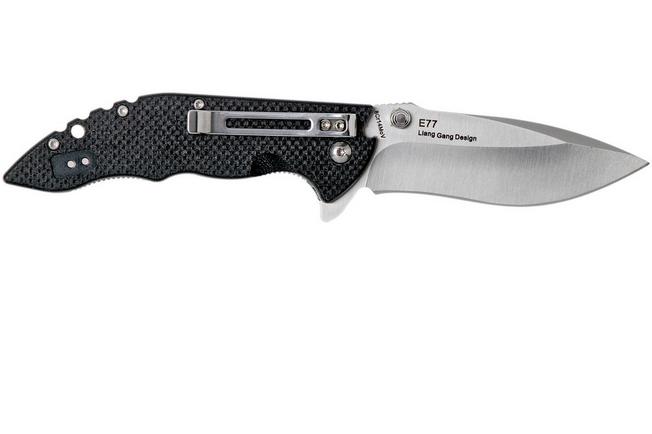 Image pour Real Steel E77 Black Satin 5112 couteau de poche, Liang Gang design