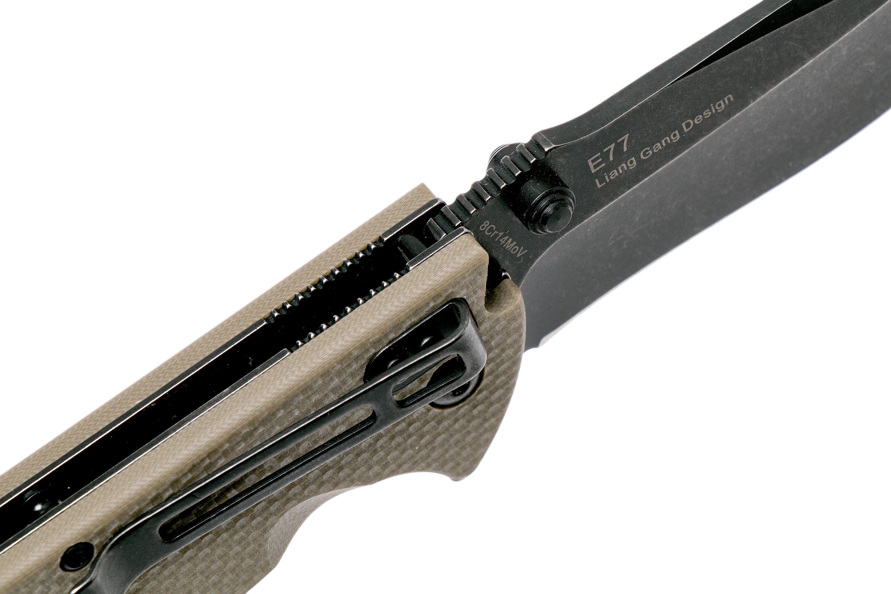 Real Steel E77 Coyote and Blackwash 5114 pocket knife, Liang Gang