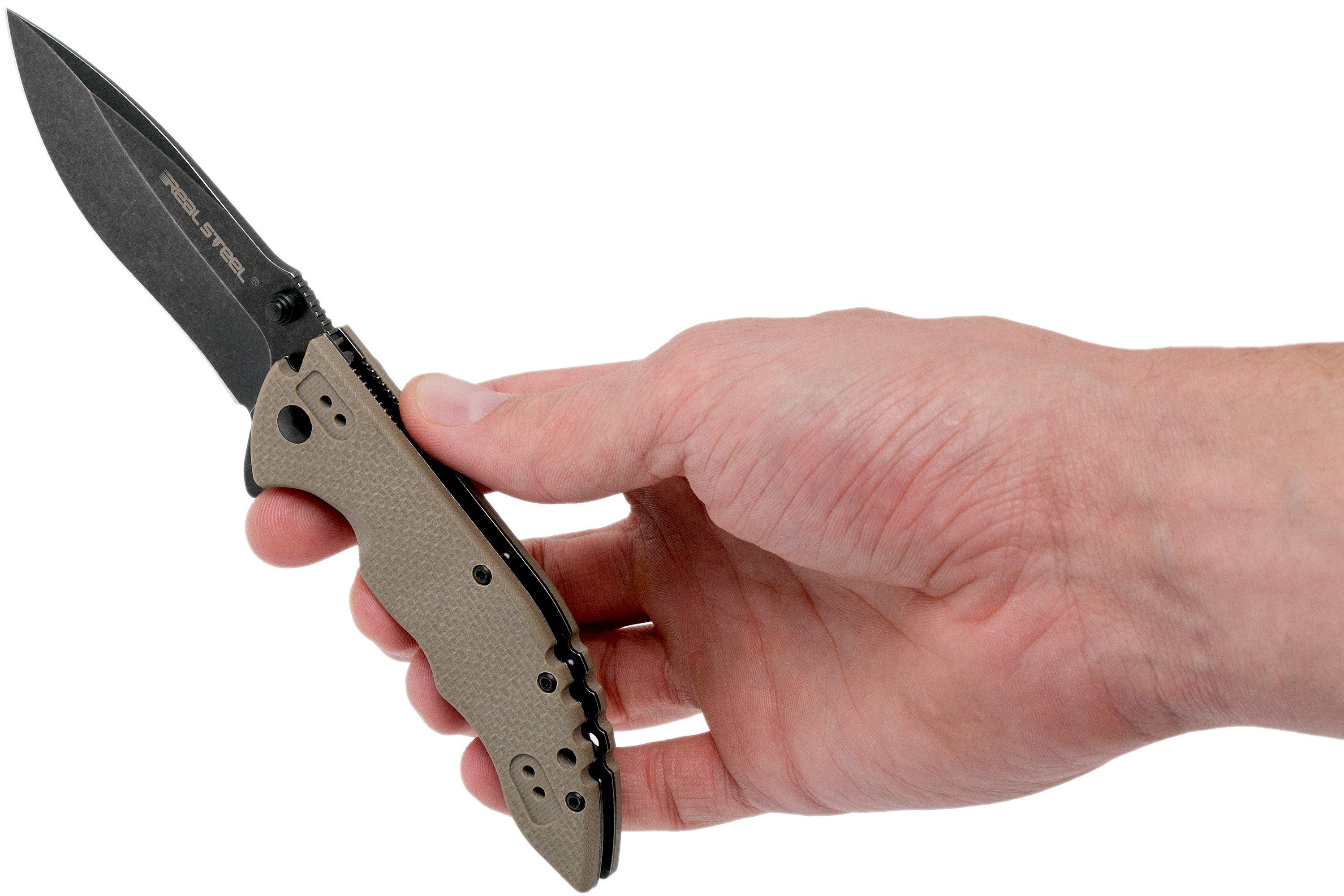 Real Steel E77 Coyote and Blackwash 5114 pocket knife, Liang Gang