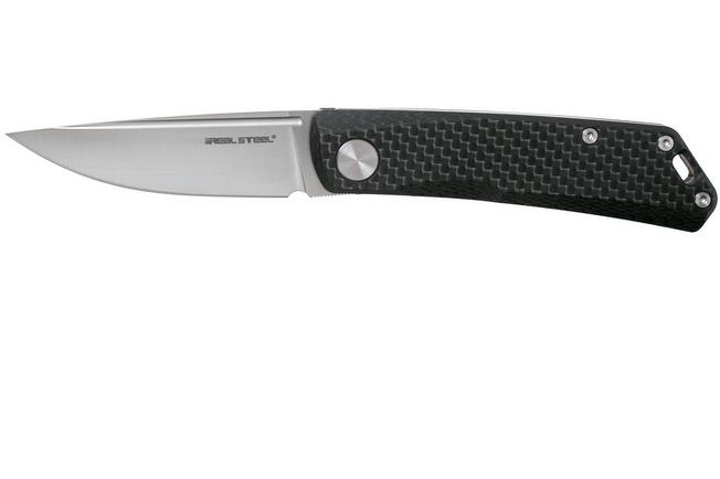 Real Steel Luna Premium II M390 Carbon fibre 7005P Knivesandtools