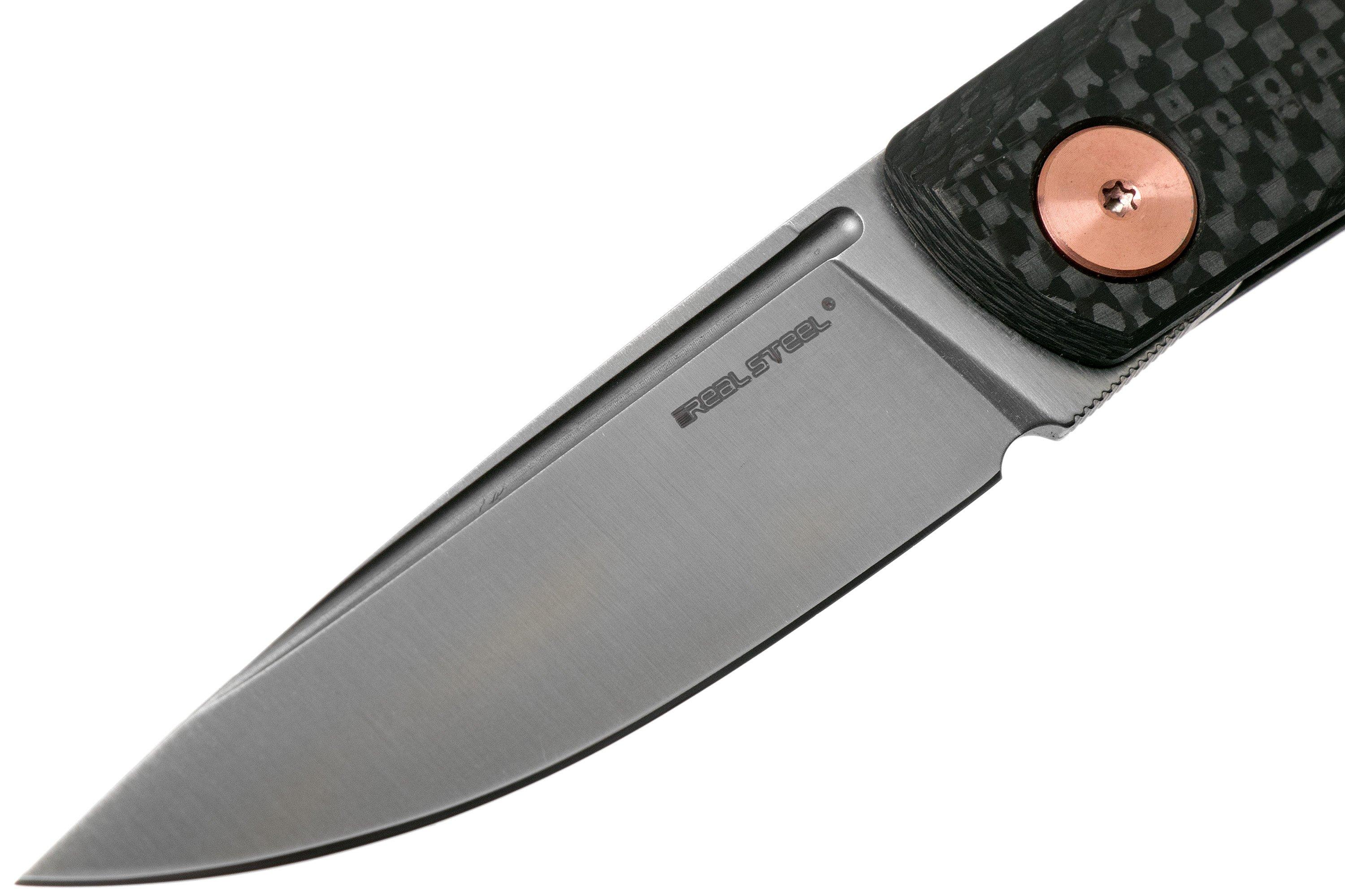Real Steel Luna Premium Carbon fibre 7005 slipjoint pocket knife
