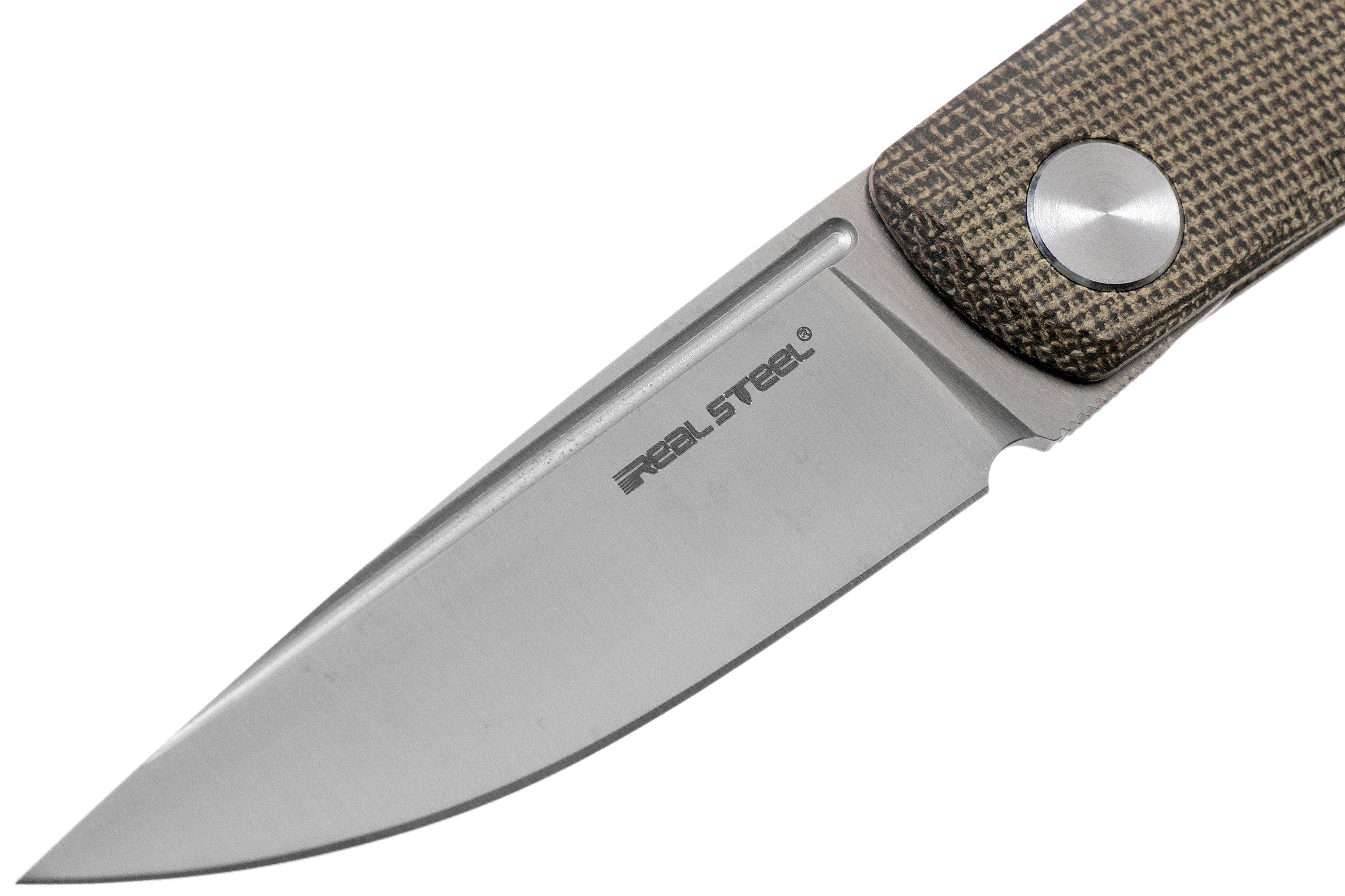 Real Steel Luna Premium II M390, Natural Micarta 7007P Knivesandtools  Exclusive slipjoint pocket knife