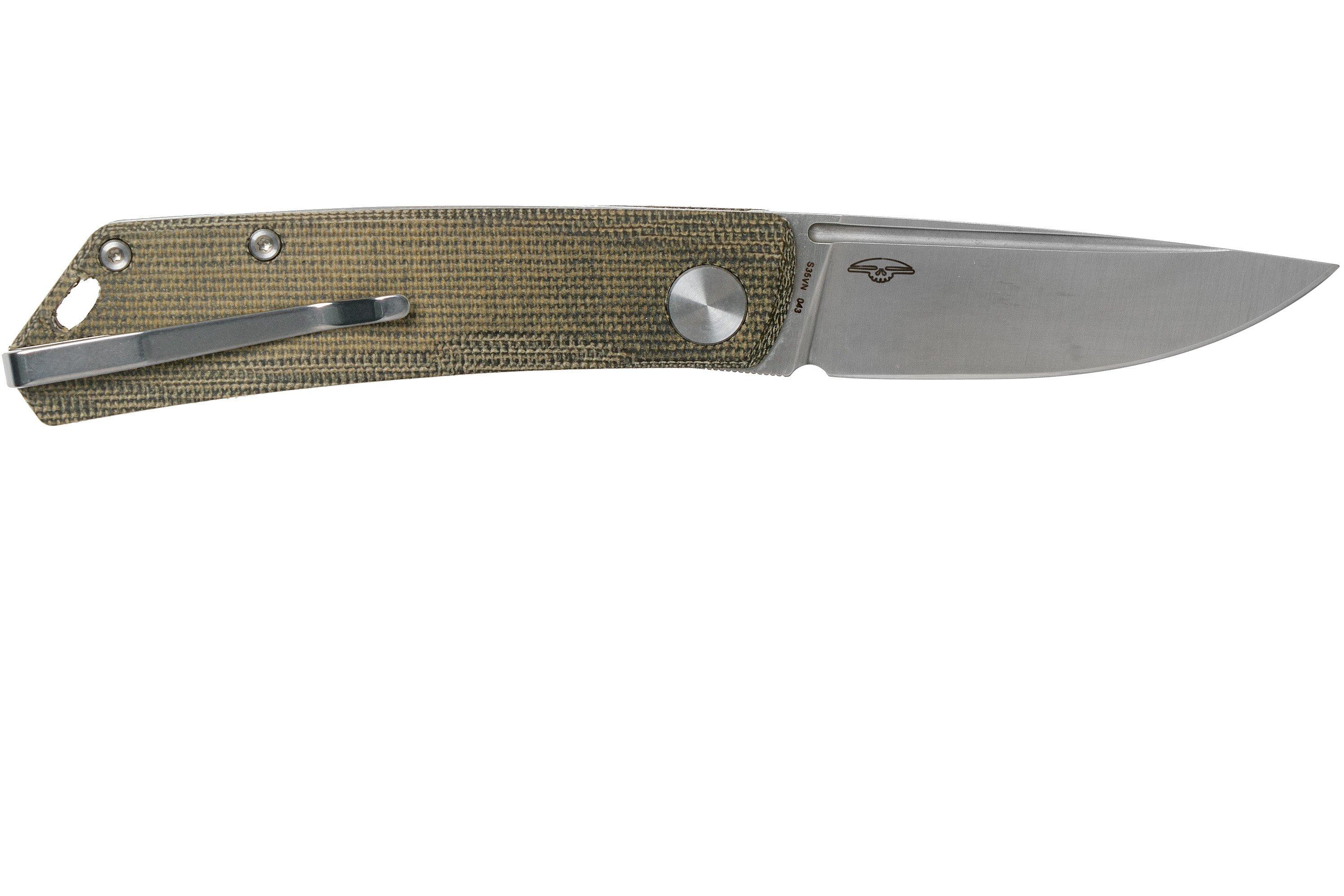 Real Steel Knives Luna Slipjoint Folding Knife 2.76 Balbach Damascus Drop  Point Blade, Green Canvas Micarta Handles - KnifeCenter Exclusive -  KnifeCenter - 9003
