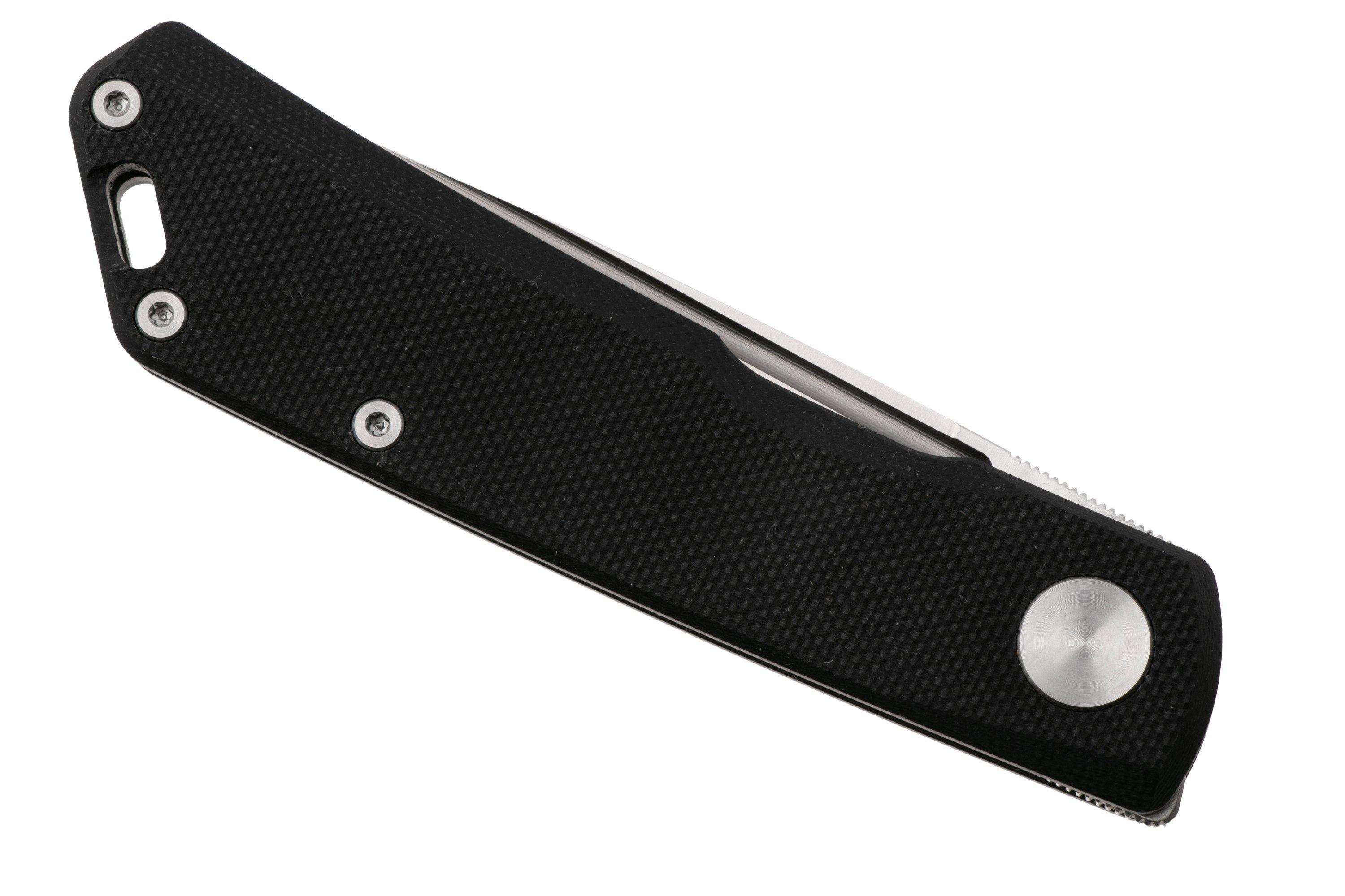 Real Steel Luna Phantom Flipper 7007BS Satin D2, Black G10, pocket