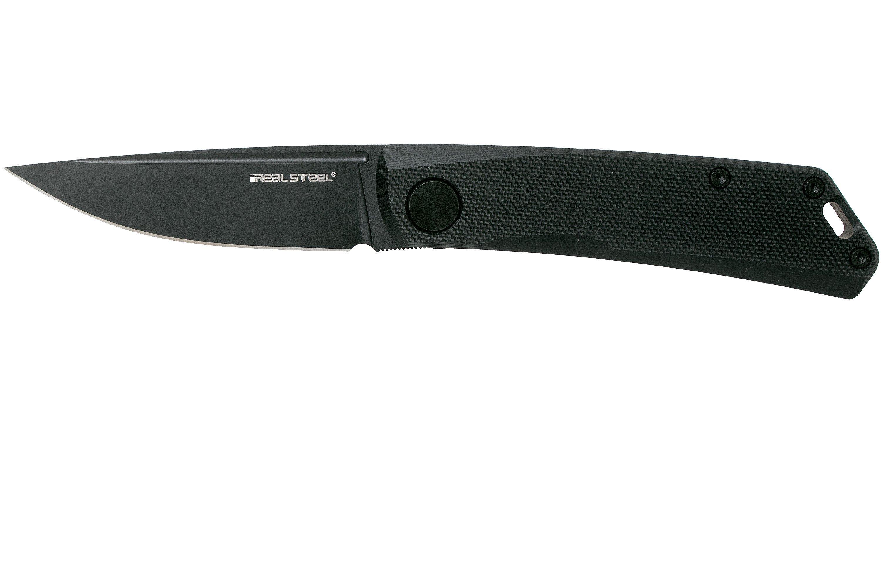 Real Steel Luna Lite Blackout 7018 pocket knife Knivesandtools Exclusive,  Poltergeist design