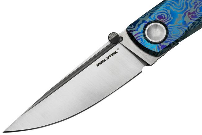 Real Steel Luna, Titanium Blue Camo 7001TC-BC slipjoint pocket