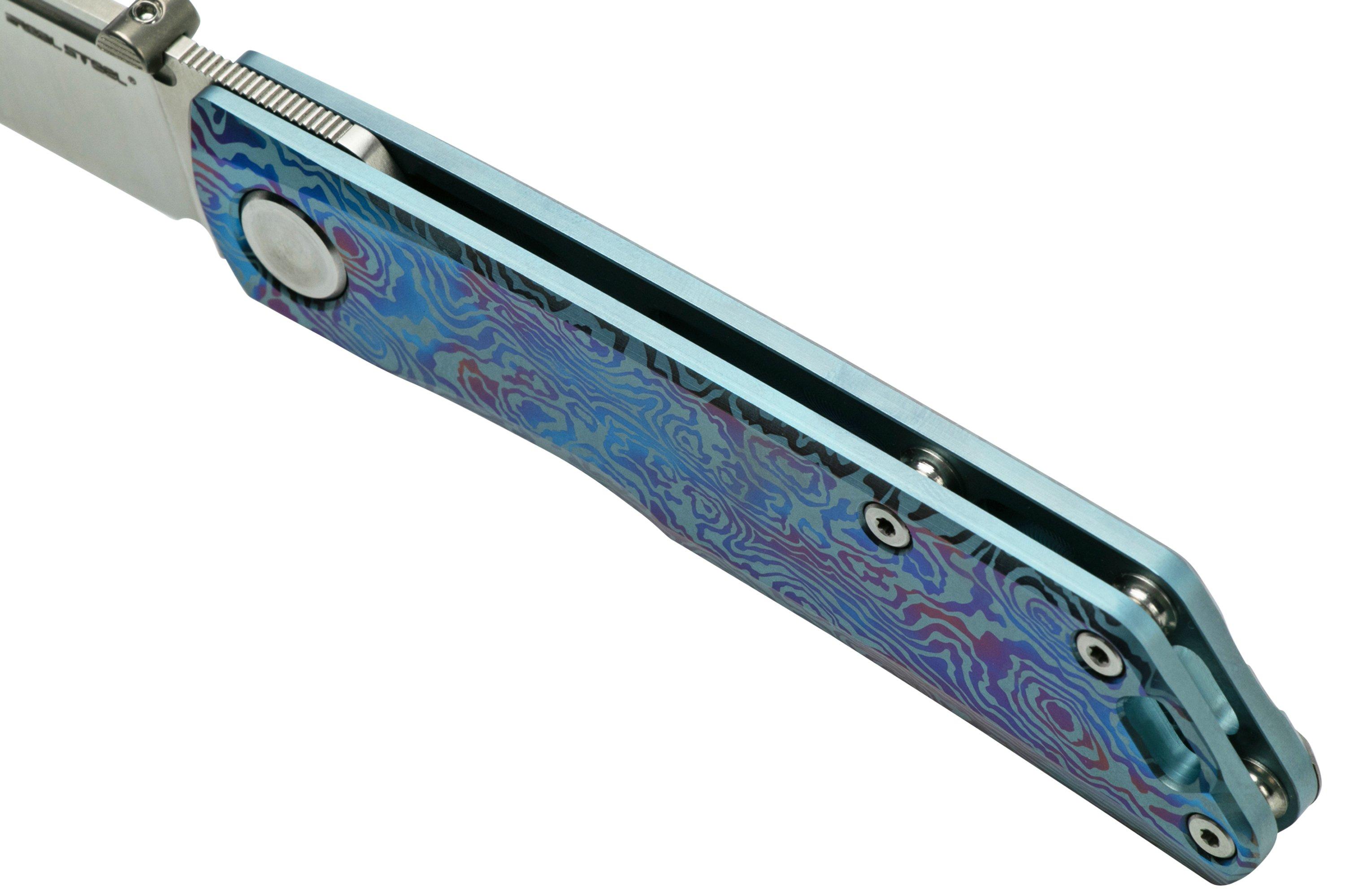 Real Steel Luna Boost, Titanium Blue Swirl 7071TC06 navaja Compras