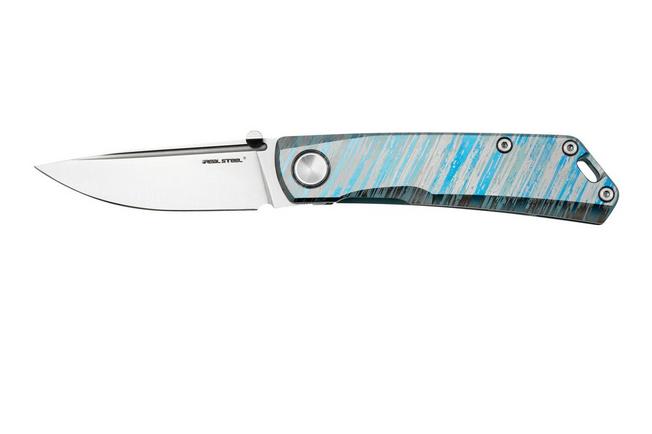 Real Steel Luna, Titanium Blue Camo 7001TC-BC slipjoint pocket