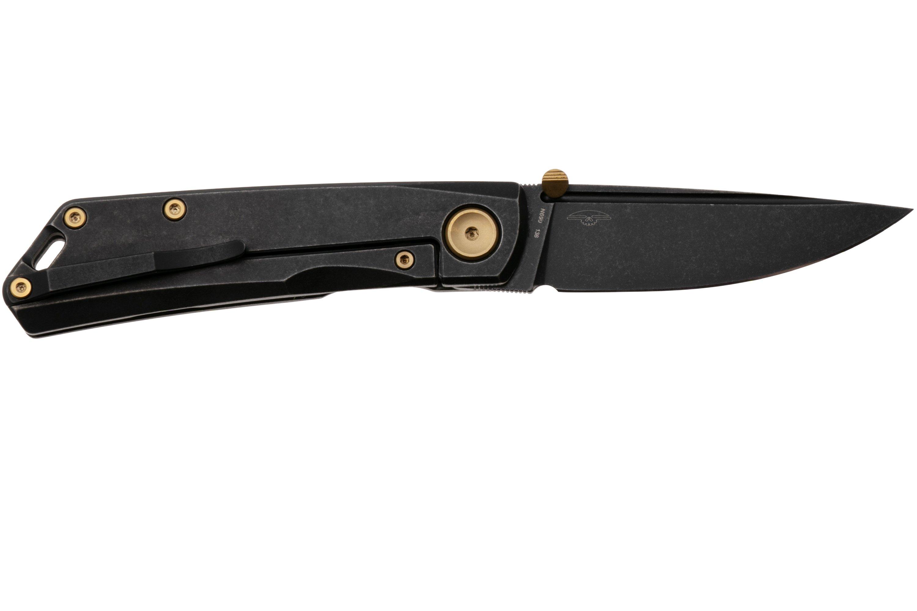 Real Steel Luna Boost 7072, Blackwashed N690, Black Titanium, pocket ...