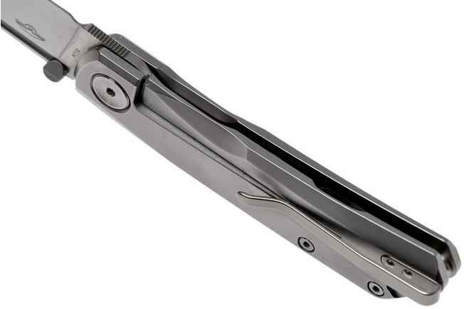 Real Steel Luna ECO Folding Knife Bronze Stainless Steel Handle K110 Plain  Edge Bead Blast Finish RS7084