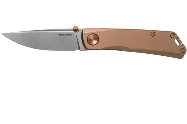 Real Steel Luna ECO Folding Knife Bronze Stainless Steel Handle