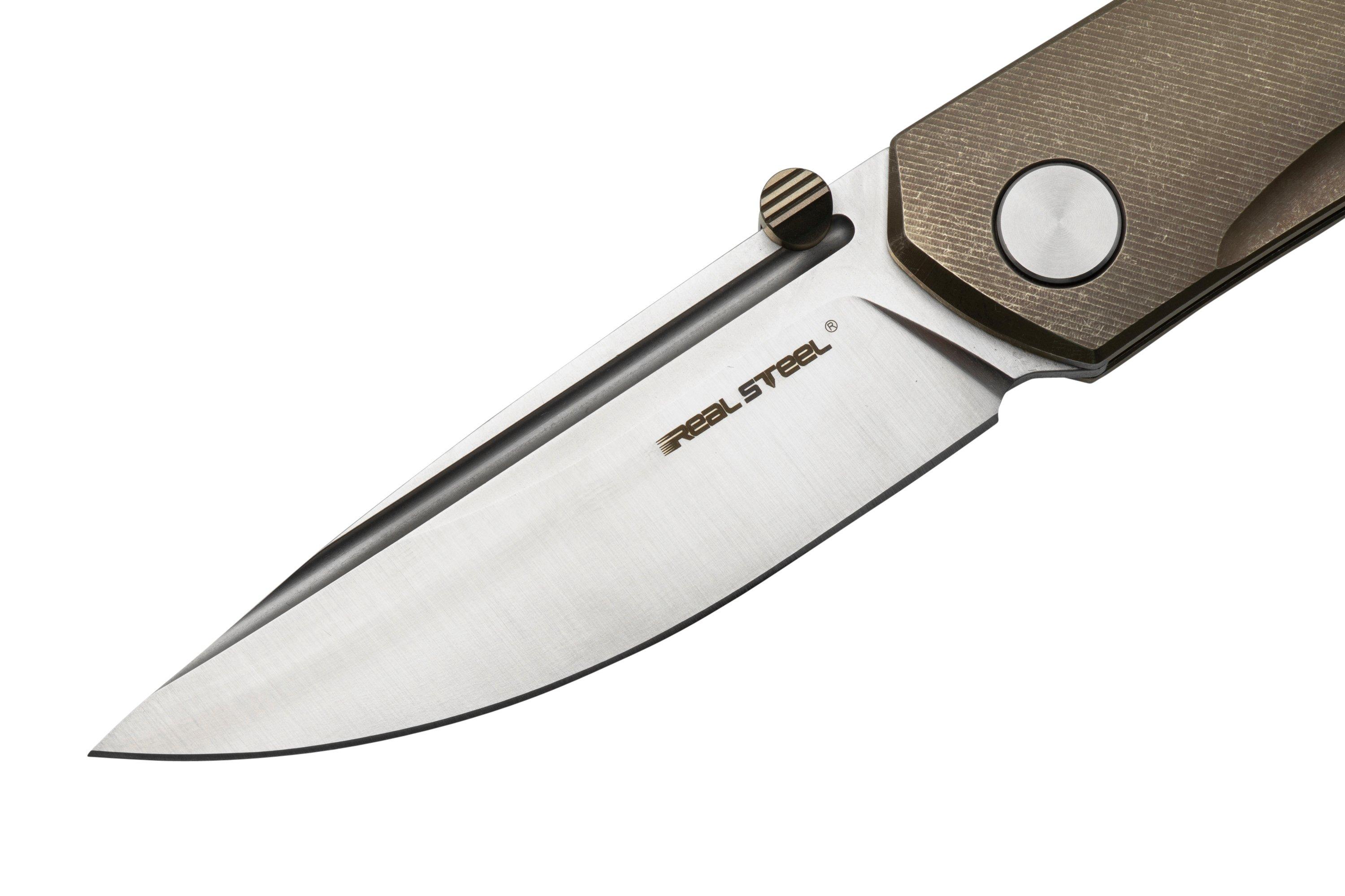Real Steel Luna Maius Titanium Tan Bronze 7092, pocket knife