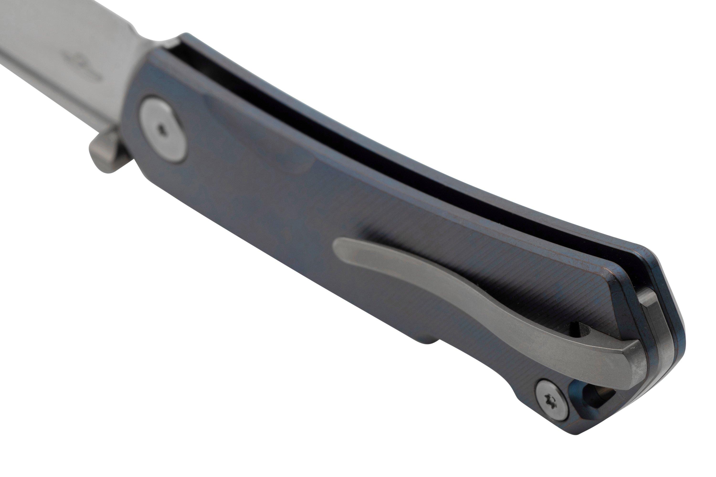 Real Steel Luna Maius, Titanium Slate Blue 7093, navaja Compras con