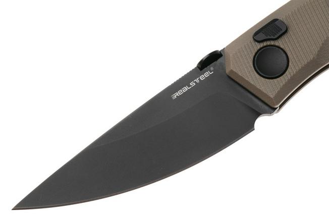 Afbeelding voor Real Steel Spectrum 7142CB Black PVD Nitro-V, Coyote G10, Knivesandtools Exclusive zakmes, Jakub Wieczorkiewicz design