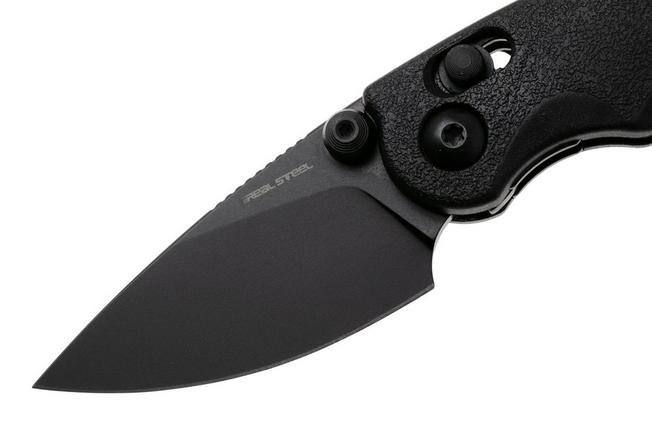 Afbeelding voor Real Steel Esca 7181BB Black PVD 12C27, Black GFN, zakmes, Jakub Wieczorkiewicz design