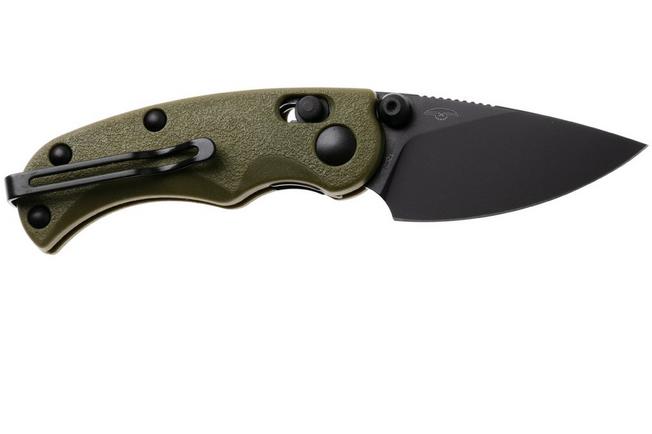 Afbeelding voor Real Steel Esca 7181BG Black PVD 12C27, Green GFN, zakmes, Jakub Wieczorkiewicz design