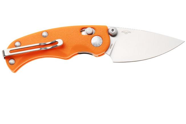 Afbeelding voor Real Steel Esca 7181SO Satin 12C27, Orange GFN, zakmes, Jakub Wieczorkiewicz design