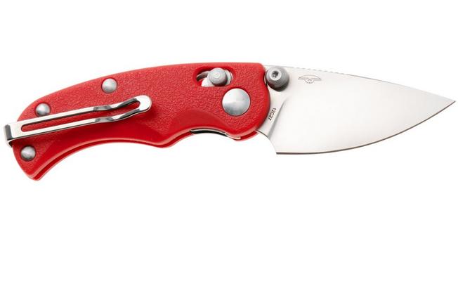 Afbeelding voor Real Steel Esca 7181SR Satin 12C27, Red GFN, zakmes, Jakub Wieczorkiewicz design