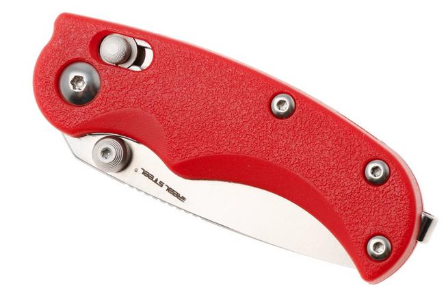 Afbeelding voor Real Steel Esca 7181SR Satin 12C27, Red GFN, zakmes, Jakub Wieczorkiewicz design