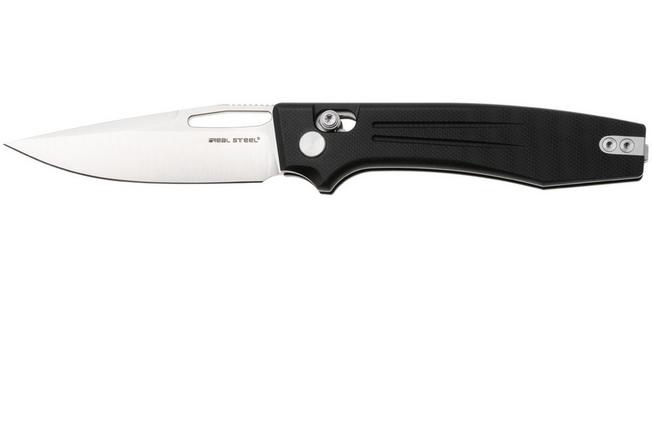 Afbeelding voor Real Steel VENA 7191SB, Satin Nitro-V, Black G10 zakmes, Poltergeist Design