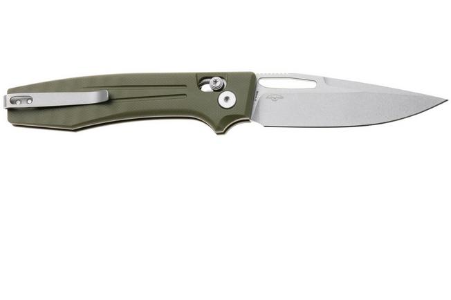 Afbeelding voor Real Steel VENA 7191SG, Stonewashed Nitro-V, Green G10 zakmes, Poltergeist Design