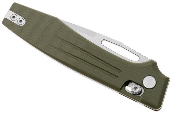 Afbeelding voor Real Steel VENA 7191SG, Stonewashed Nitro-V, Green G10 zakmes, Poltergeist Design