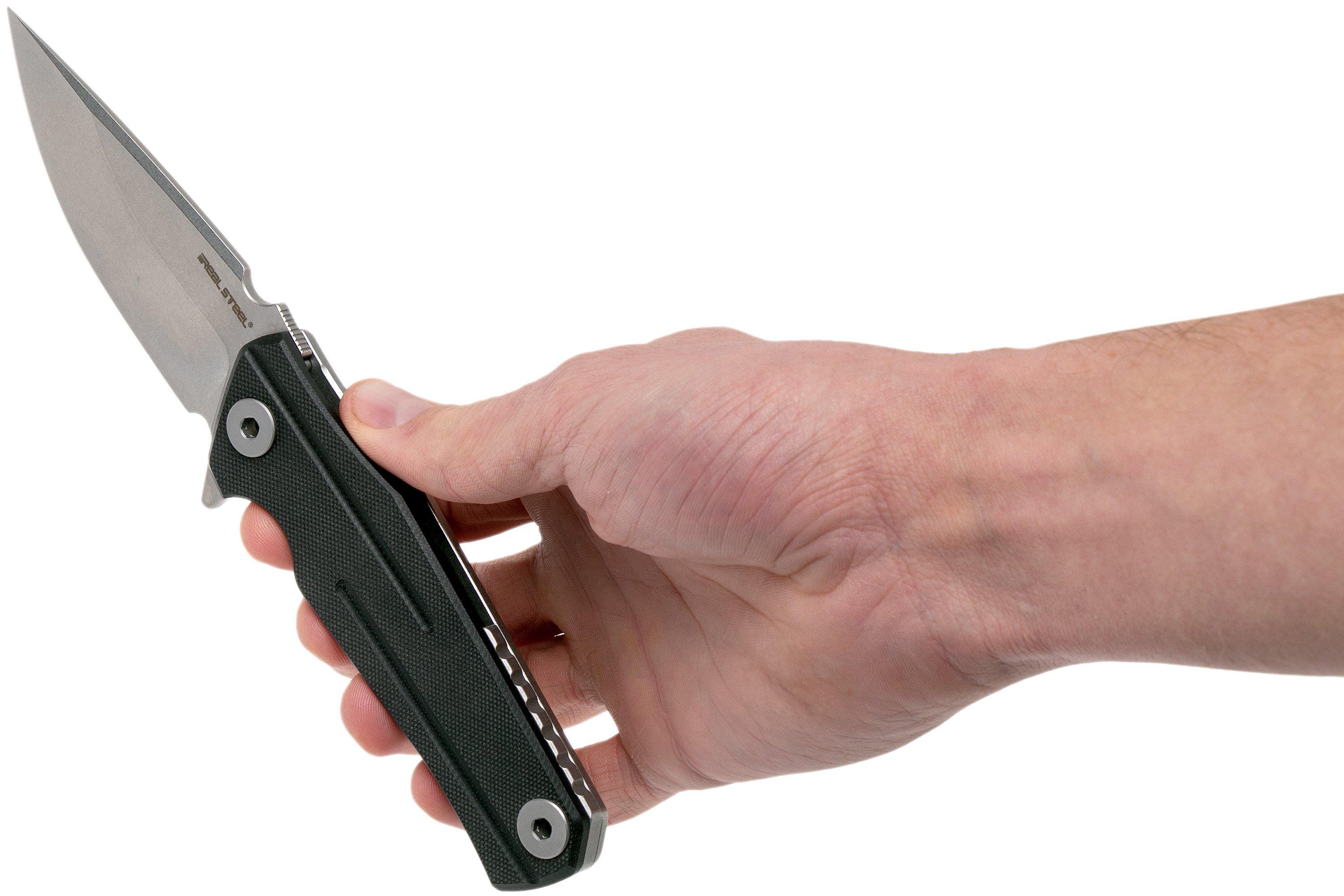 Real Steel 3606F Element G10 pocket knife 7220, Poltergeist design