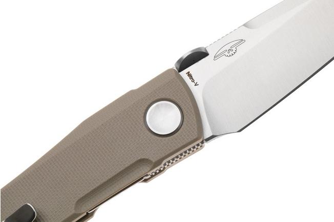 Bild für Real Steel Destra 7221C, Satin Nitro-V, Coyote G10 Taschenmesser, Poltergeist Design