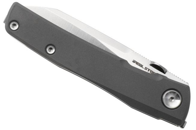 Afbeelding voor Real Steel Destra 7221T Satin CPM S35VN, Grey Titanium, zakmes, Poltergeist Design