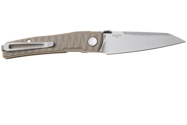 Bild für Real Steel Destra 7222C, Stonewashed Nitro-V, Grooved Coyote G10 Taschenmesser, Poltergeist Design