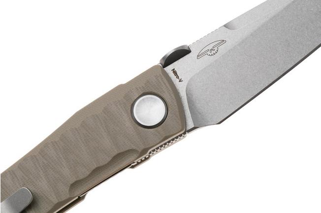 Bild für Real Steel Destra 7222C, Stonewashed Nitro-V, Grooved Coyote G10 Taschenmesser, Poltergeist Design