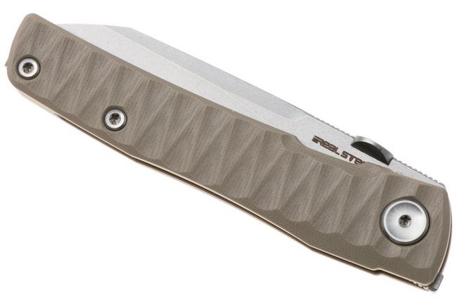 Bild für Real Steel Destra 7222C, Stonewashed Nitro-V, Grooved Coyote G10 Taschenmesser, Poltergeist Design