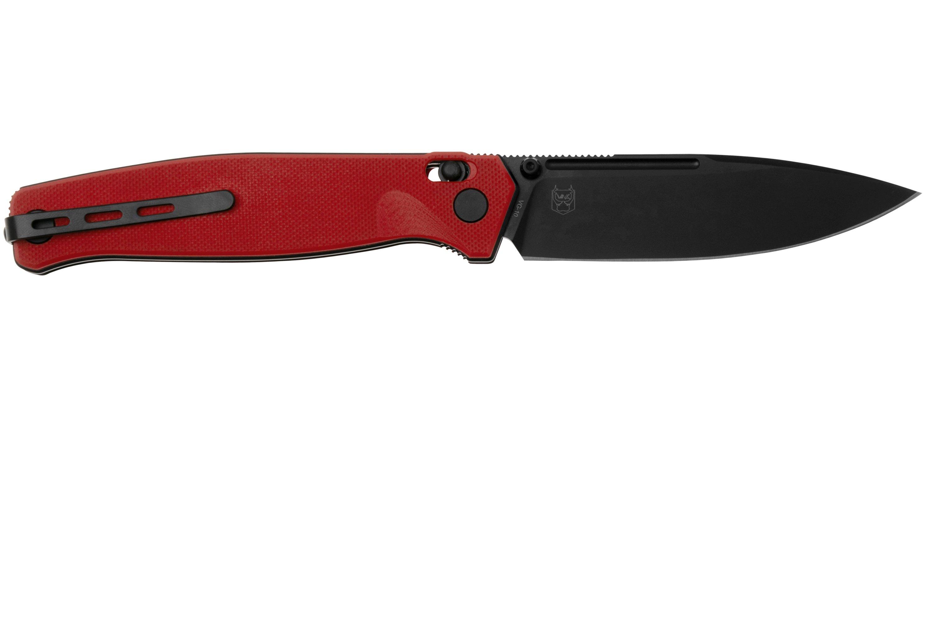Real Steel Huginn 7652RB Black VG-10, Red G10, pocket knife ...