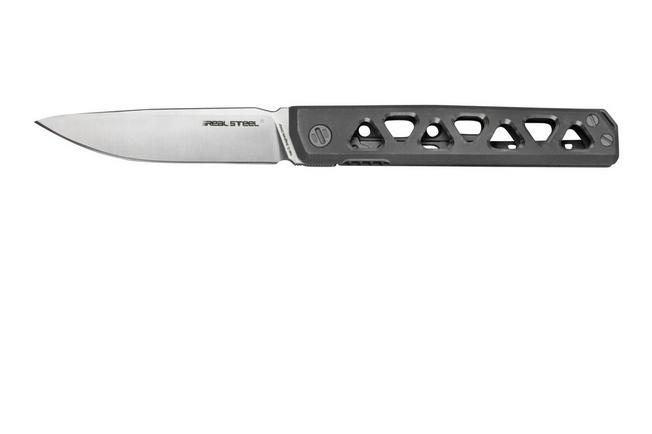 Real Steel Luna Lite Blackout 7018 pocket knife Knivesandtools Exclusive,  Poltergeist design