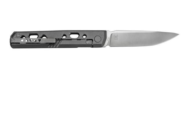 Real Steel Luna Lite Blackout 7018 pocket knife Knivesandtools Exclusive,  Poltergeist design