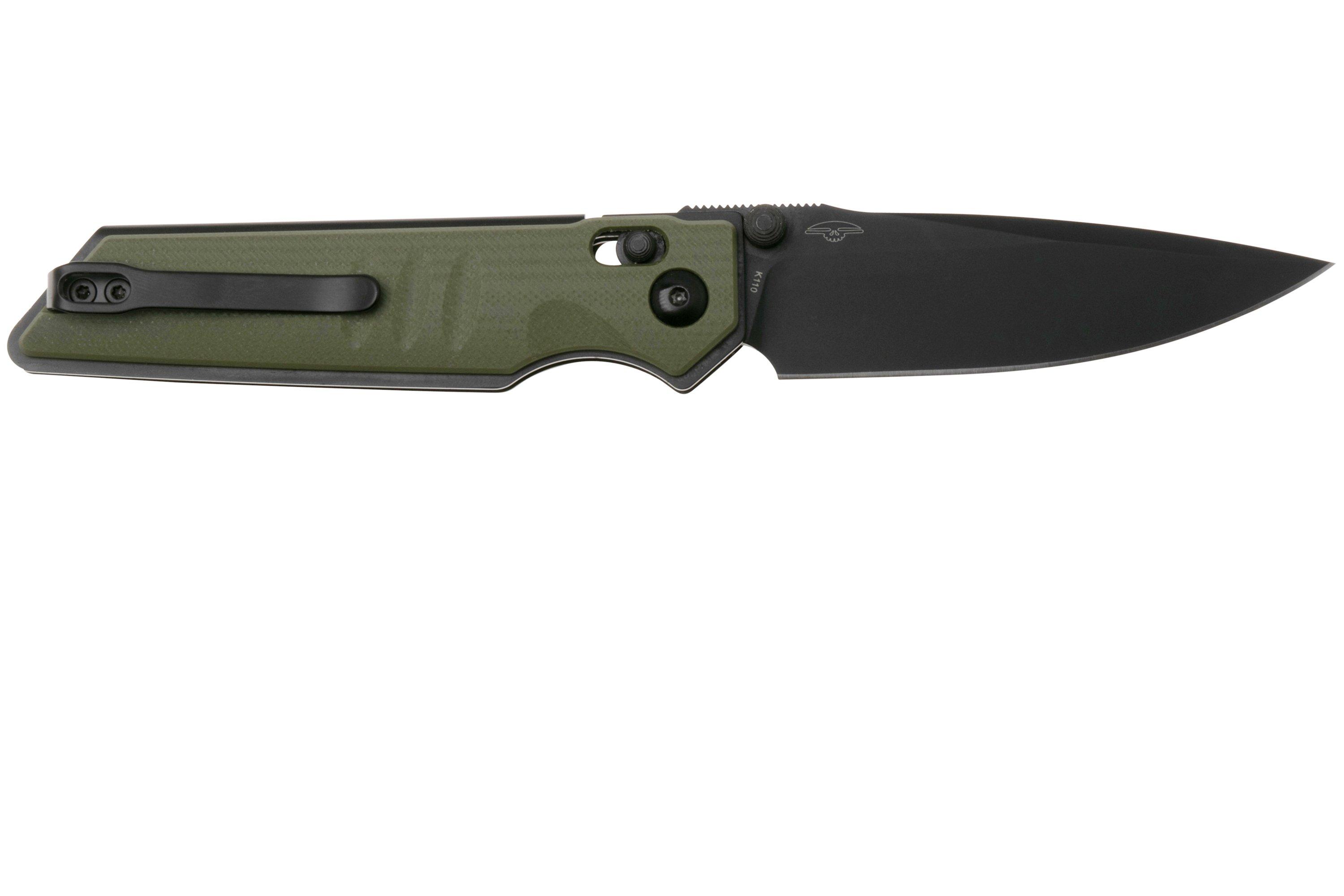 Real Steel Sacra 7711GB Black Böhler K110, Green G10, pocket knife ...