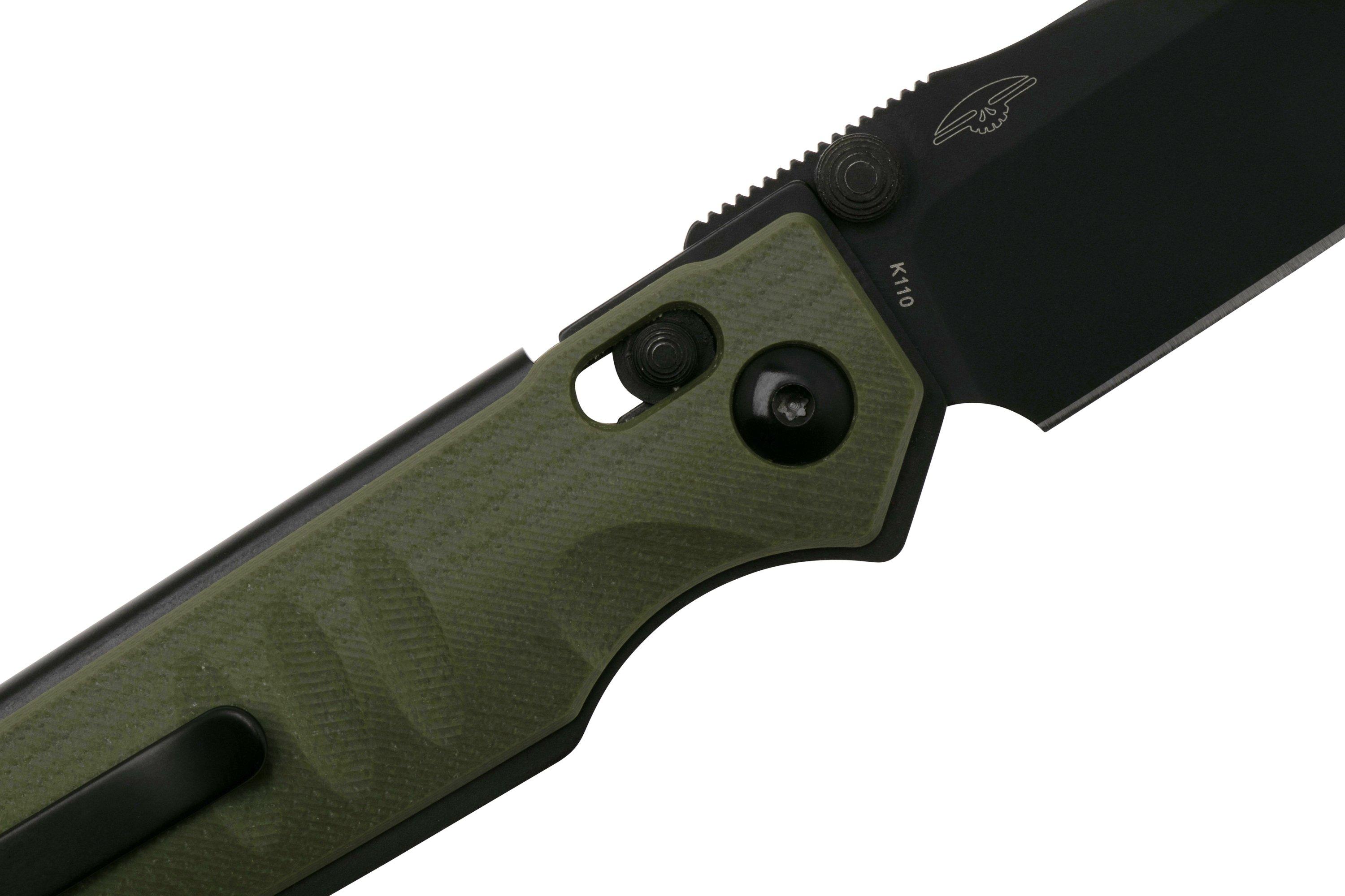 Real Steel Sacra 7711GB Black Böhler K110, Green G10, pocket knife ...
