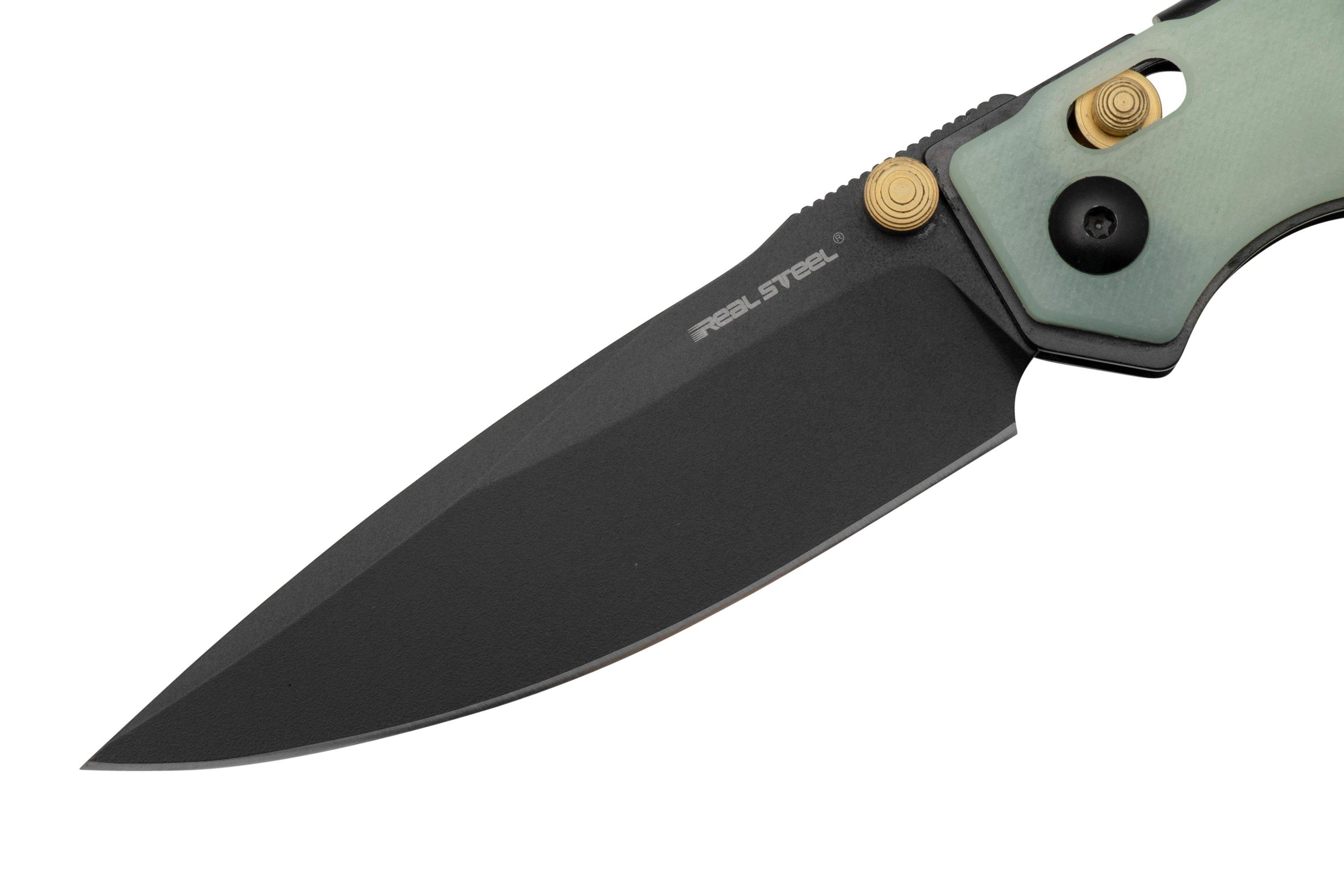 Coltello tascabile Solis Real Steel lama D2 manico G10 nero