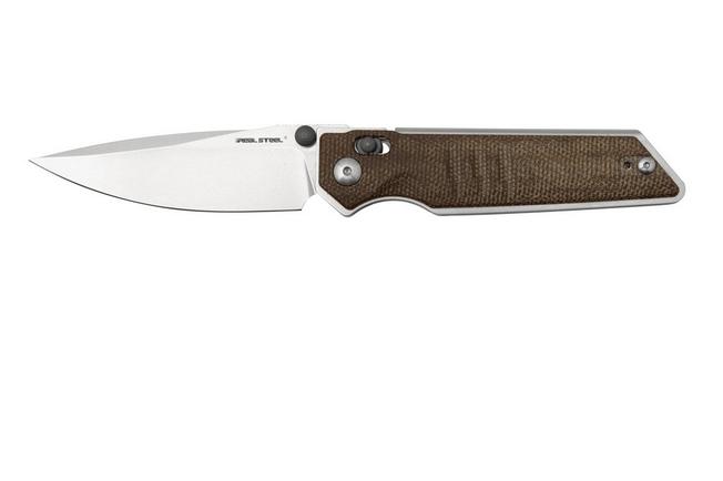 Real Steel Sacra, 7711N Natural Micarta, Stonewashed K110