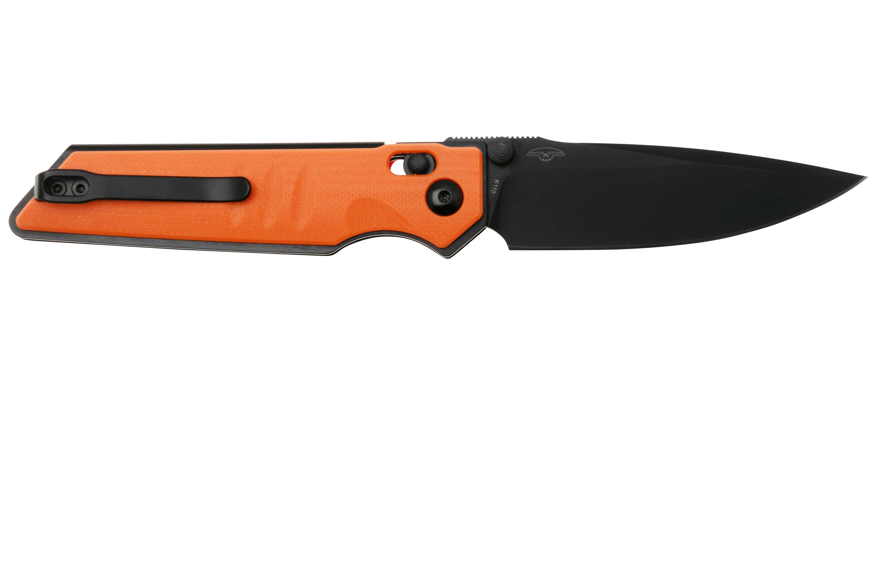 Real Steel Sacra 7711OB Black Böhler K110, Orange G10, pocket knife ...